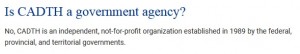 CADTH not a govt agency